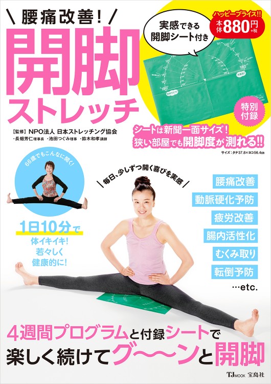 実感できる開脚シート付き 腰痛改善！ 開脚ストレッチ