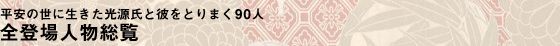 平安の世に生きた光源氏と彼をとりまく90人／全登場人物総覧