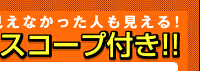 今まで見えなかった人も見える！専用スコープ付き!!