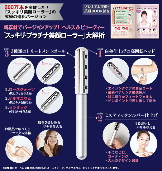スッキリ・プラチナ美顔ローラーPremium