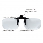 メガネの上からつけられる！ 出版社が作った よく見える！ よく読める！ ルーペメガネ クリップオンタイプBOOK