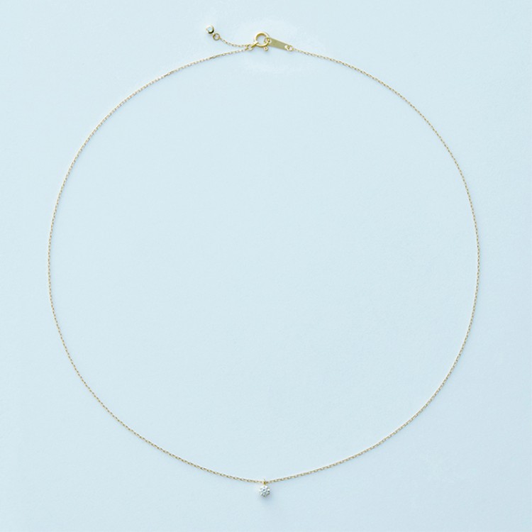 イヴルルド遙華さん監修　【3月の誕生石 アクアマリン】開運パワーストーン付きダイヤモンドネックレス