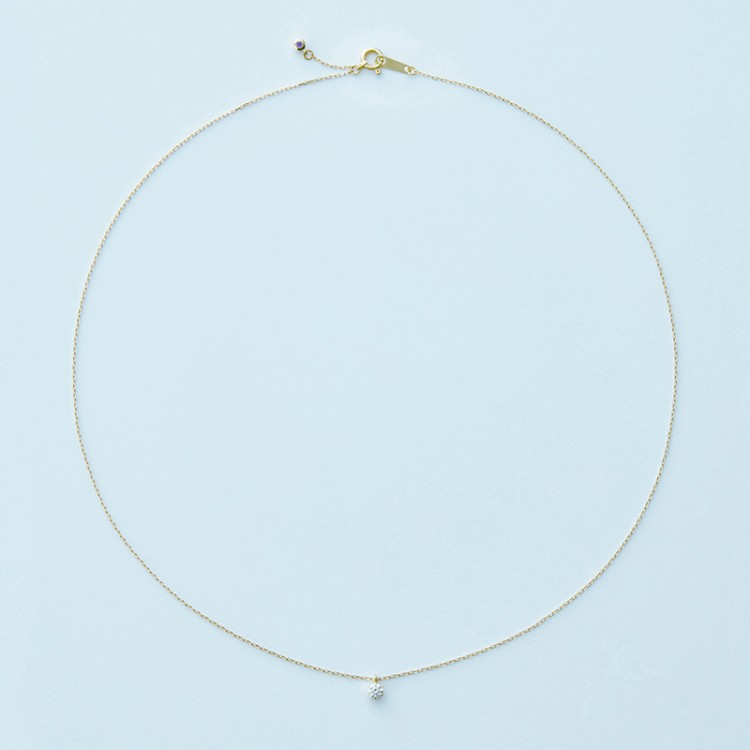 イヴルルド遙華さん監修　【2月の誕生石 アメシスト】開運パワーストーン付きダイヤモンドネックレス