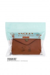 SNOOPY 三つ折り財布 BOOK BROWN