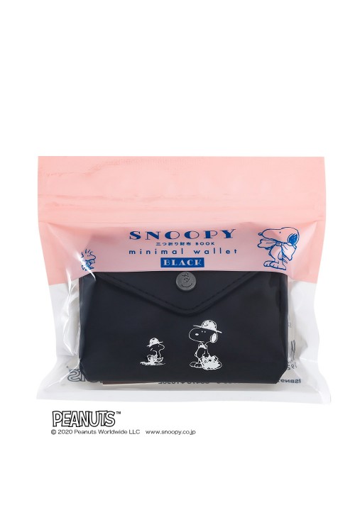 SNOOPY 三つ折り財布 BOOK BLACK