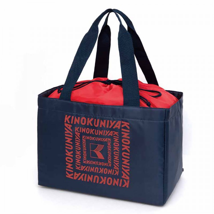 KINOKUNIYA 保冷ができるショッピングバッグBOOK NAVY ver.