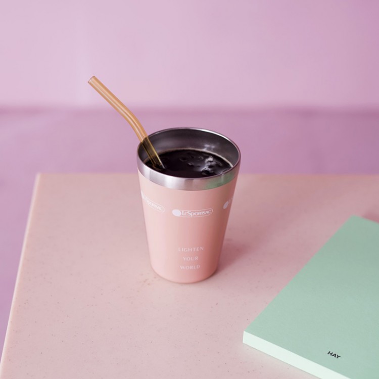 LESPORTSAC COLLECTION BOOK CUP COFFEE TUMBLER/PINK