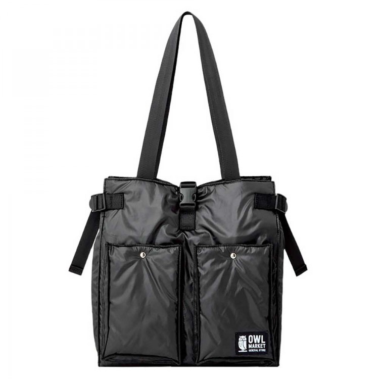 【ワンコインSALE対象商品】OWL MARKET 6ポケット中綿スクエアバッグBOOK