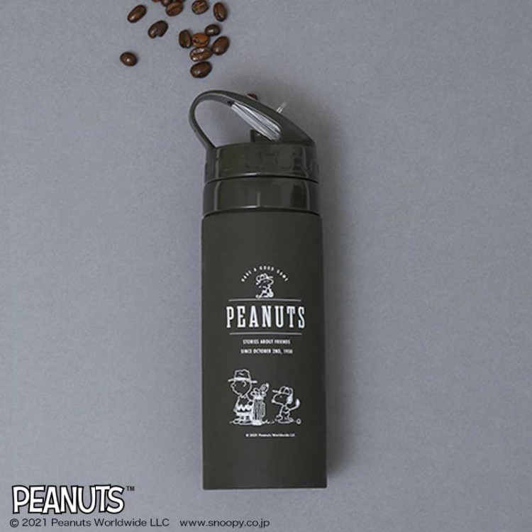SNOOPY シリコンボトル BOOK black