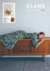 CLANE 3ROOM SHOULDER BAG BOOK BROWN