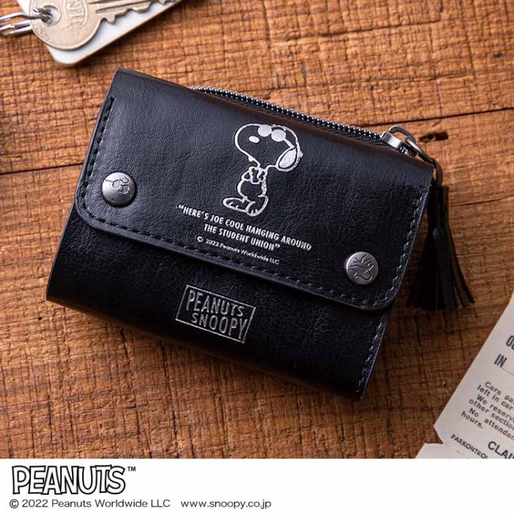 SNOOPY 極小財布 BOOK BLACK