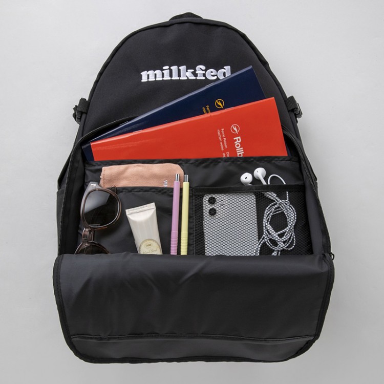 MILKFED. SPECIAL BOOK Multi-pocket Backpack #BLACK SPECIAL PACKAGE