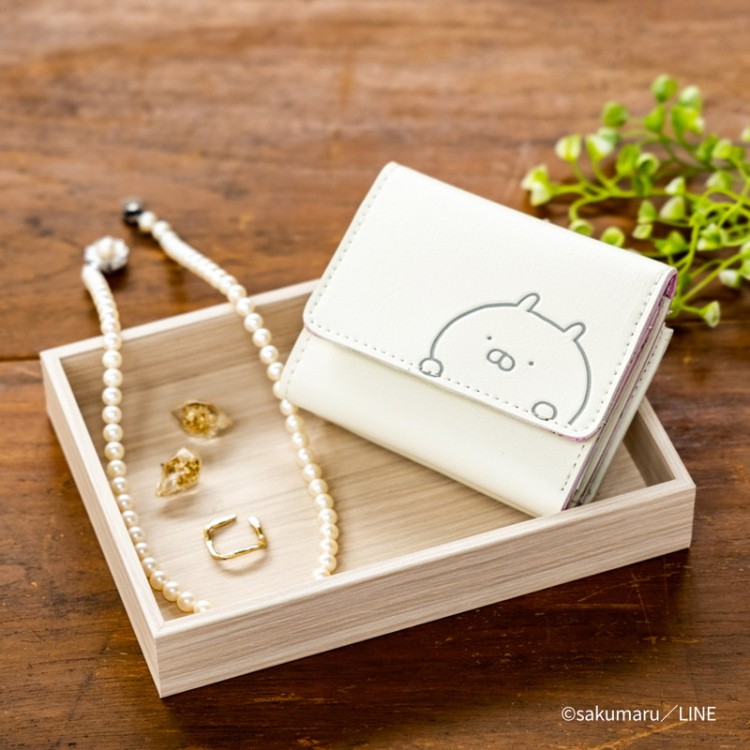 うさまる 三つ折り財布BOOK IVORY