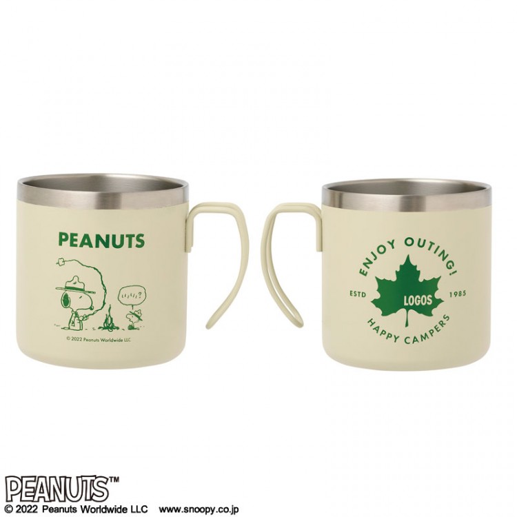 SNOOPY HAPPY CAMPERS by LOGOS 真空断熱マグタンブラーBOOK Sand