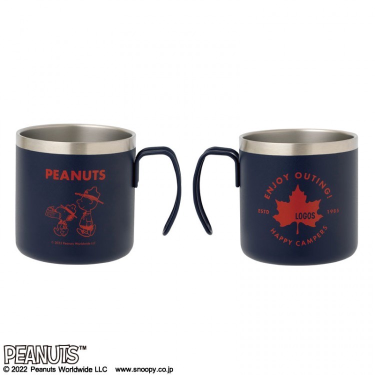 SNOOPY HAPPY CAMPERS by LOGOS 真空断熱マグタンブラーBOOK Navy