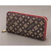 CHRISTIAN OLIVIER PARIS レシートと小銭が分かれる長財布BOOK Chocolat×Rouge