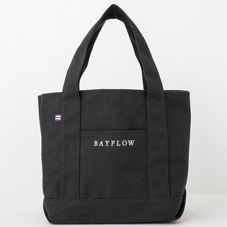 BAYFLOW 収納5ポケット LOGO TOTE BAG BOOK BLACK