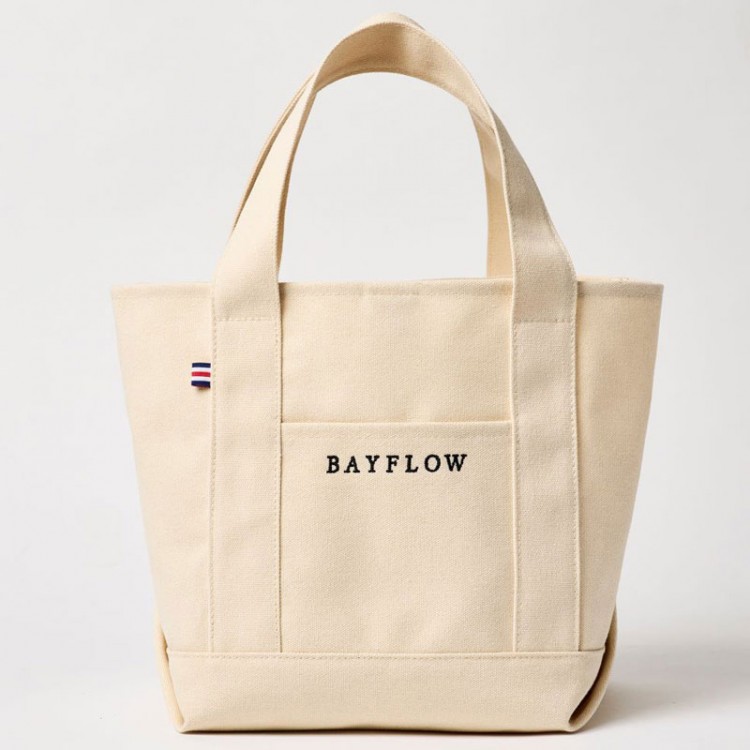BAYFLOW 収納5ポケット LOGO TOTE BAG BOOK IVORY