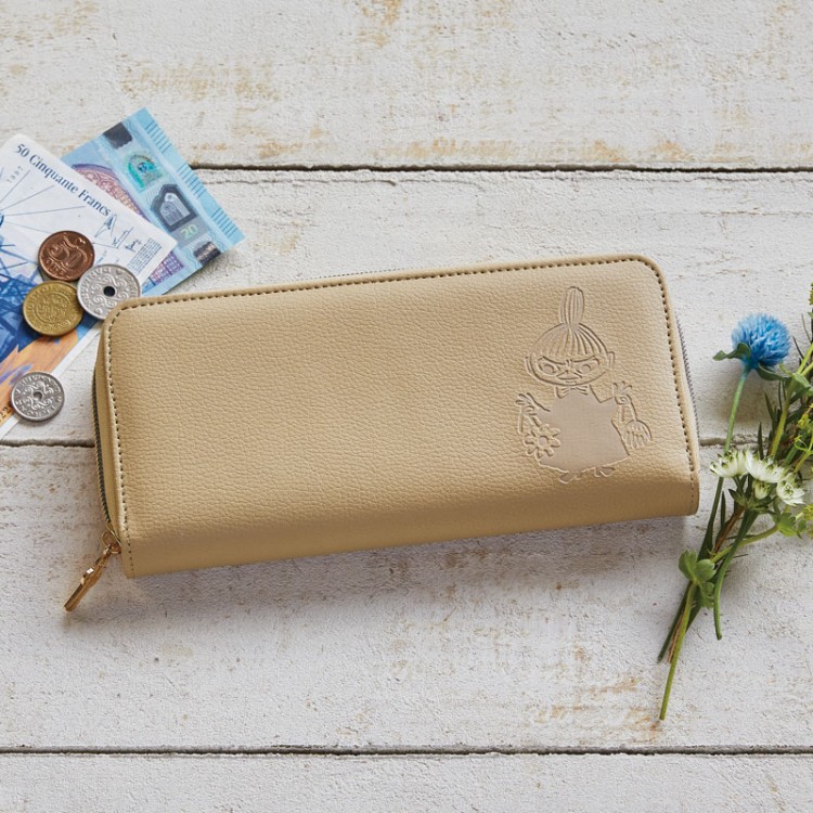 MOOMIN カードが見やすい 大容量じゃばら式長財布 BOOK CAMEL