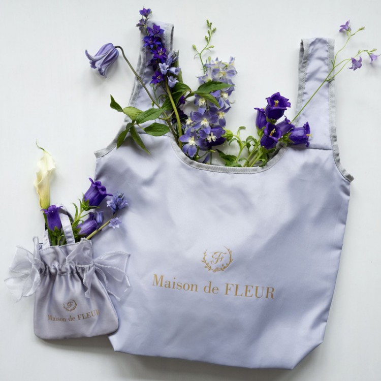 Maison de FLEUR COOLER SHOPPING BAG SET BOOK GRAYISH BLUE