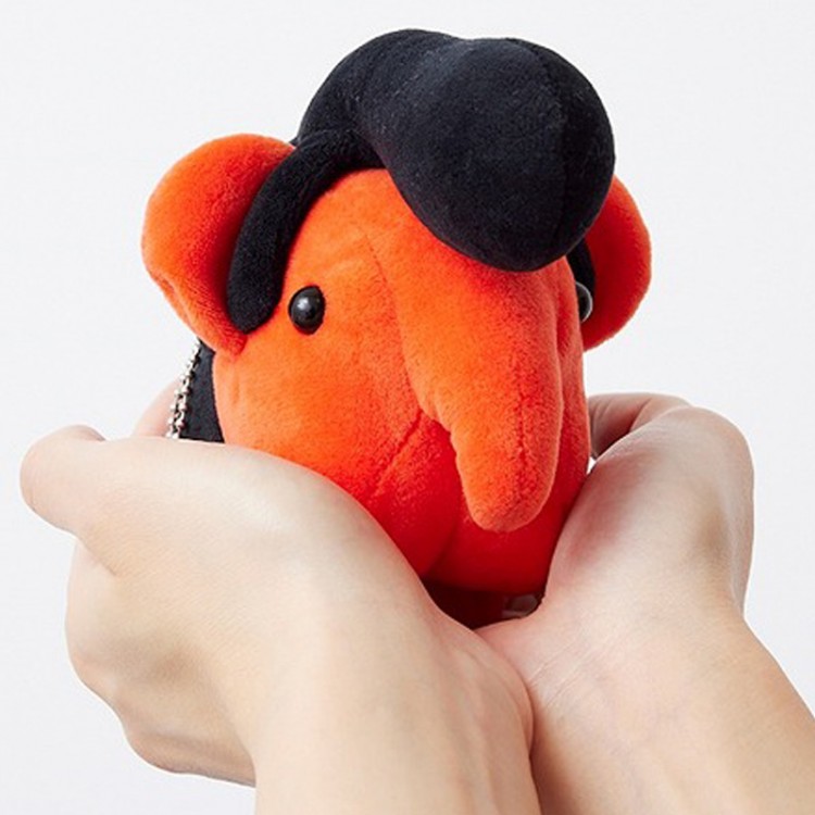 ドムドムハンバーガー FANBOOK 2 努夢象 黒リーゼントver. ボールチェーンぬいぐるみ