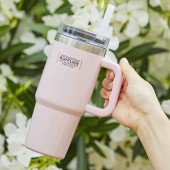 BAYFLOW ストロー付き真空断熱タンブラーBOOK PINK