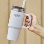 BAYFLOW ストロー付き真空断熱タンブラーBOOK WHITE