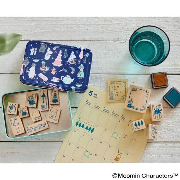 MOOMIN カードにも手帳にも、一年中使える! 押すだけでかわいい大人のスタンプセット BOOK