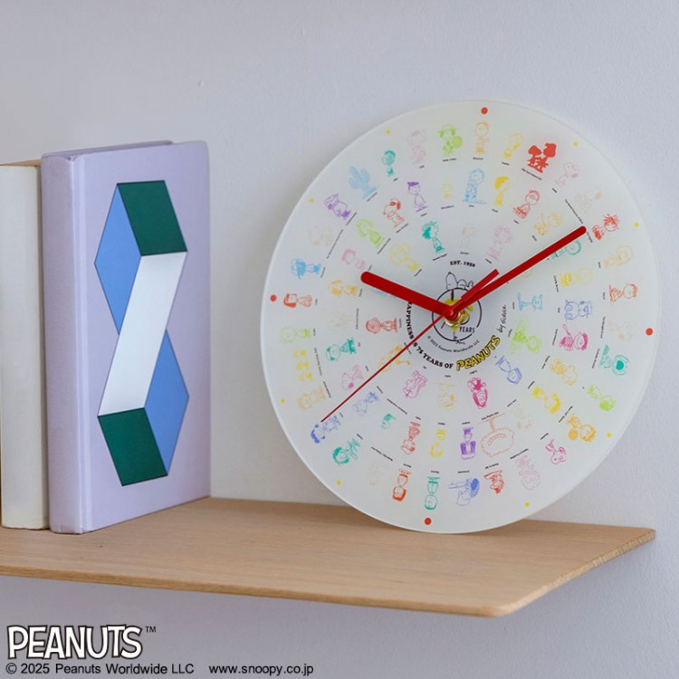 SNOOPY 壁掛け時計 BOOK 75th Anniversary Edition