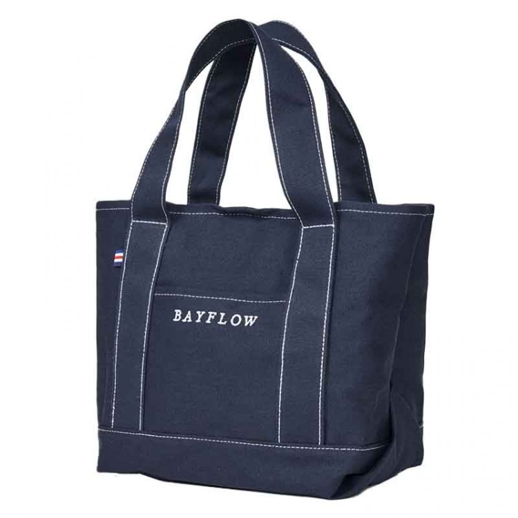 BAYFLOW 収納5ポケット LOGO TOTE BAG BOOK NAVY