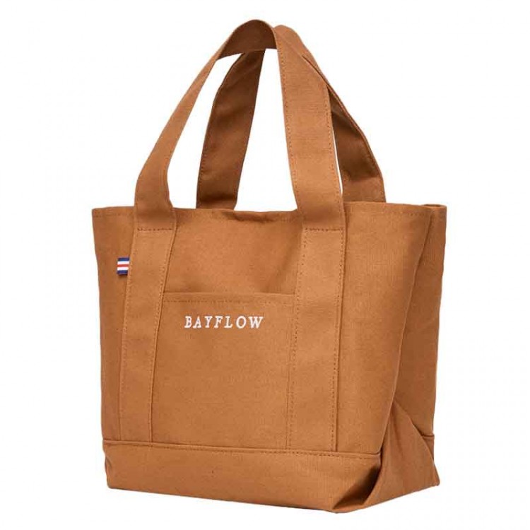 BAYFLOW 収納5ポケット LOGO TOTE BAG BOOK CAMEL