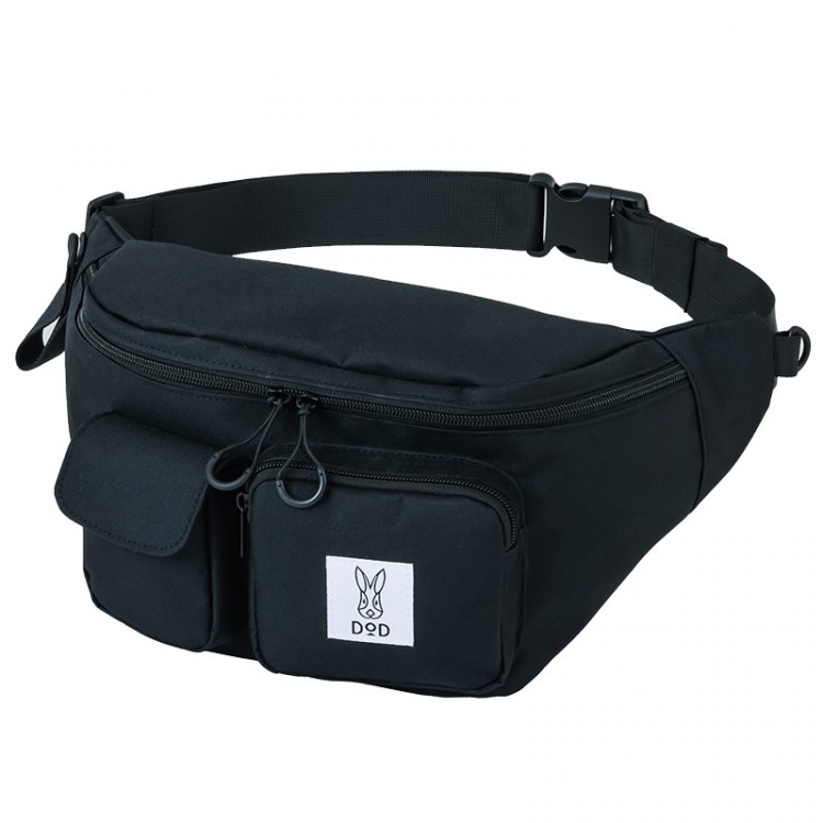 DOD 立体ポケット付き多機能ボディバッグBOOK BLACK