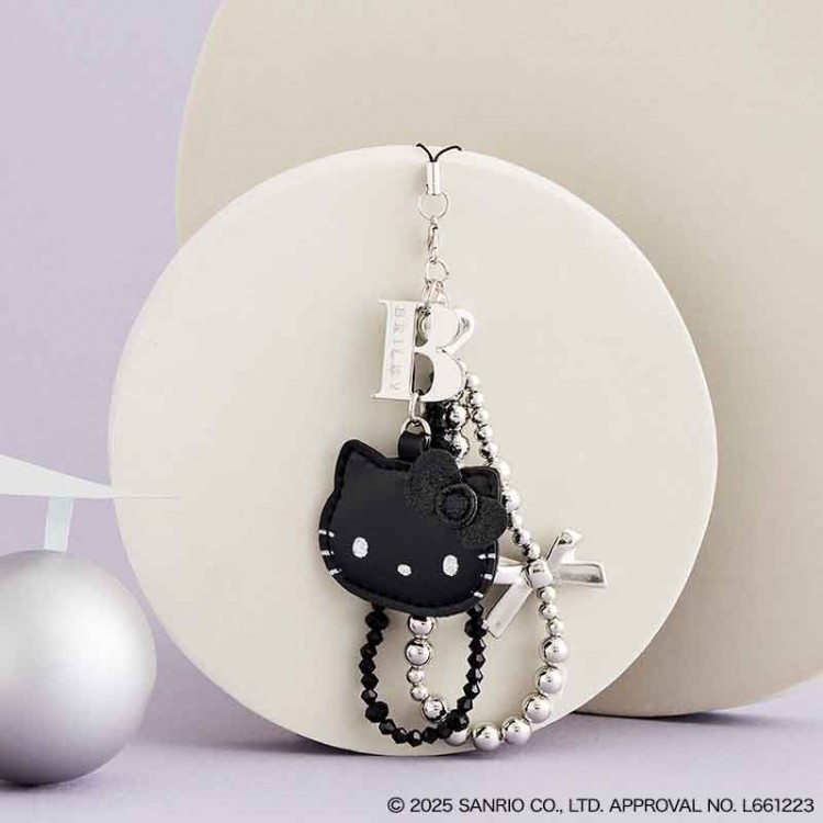 HELLO KITTY × BRILMY いつでもササッとお直しできる ミラー付きビーズストラップ BOOK BLACK ver. SPECIAL PACKAGE
