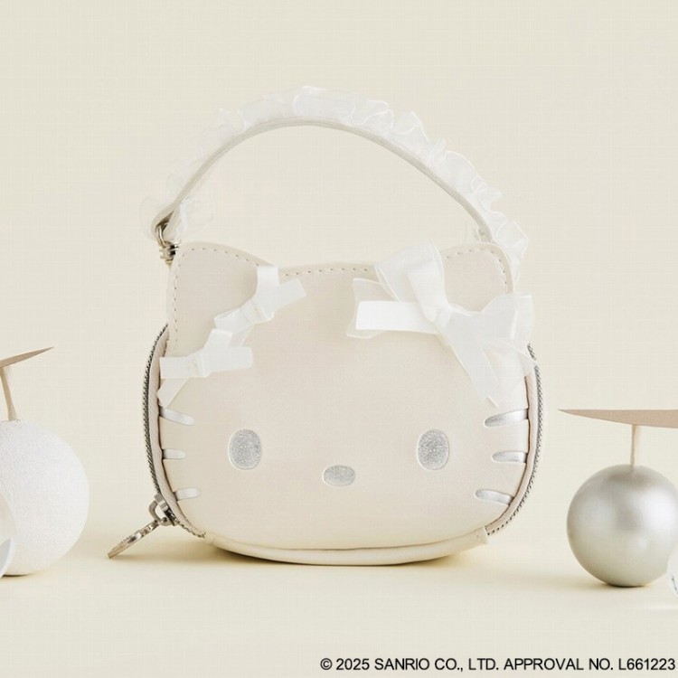 HELLO KITTY × BRILMY リップが縦に収納できる ズボラに優しいミニコスメポーチ BOOK PEARL WHITE ver.