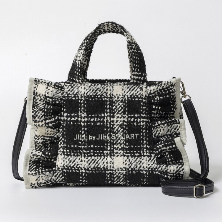 JILL by JILL STUART BOOK ツイードフリルバッグ BLACK ver.