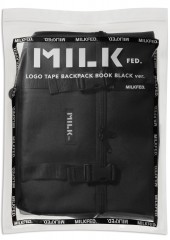 MILKFED. LOGO TAPE BACKPACK BOOK BLACK ver.