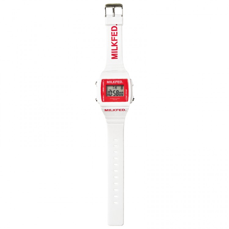 MILKFED. DIGITAL WATCH BOOK WHITE