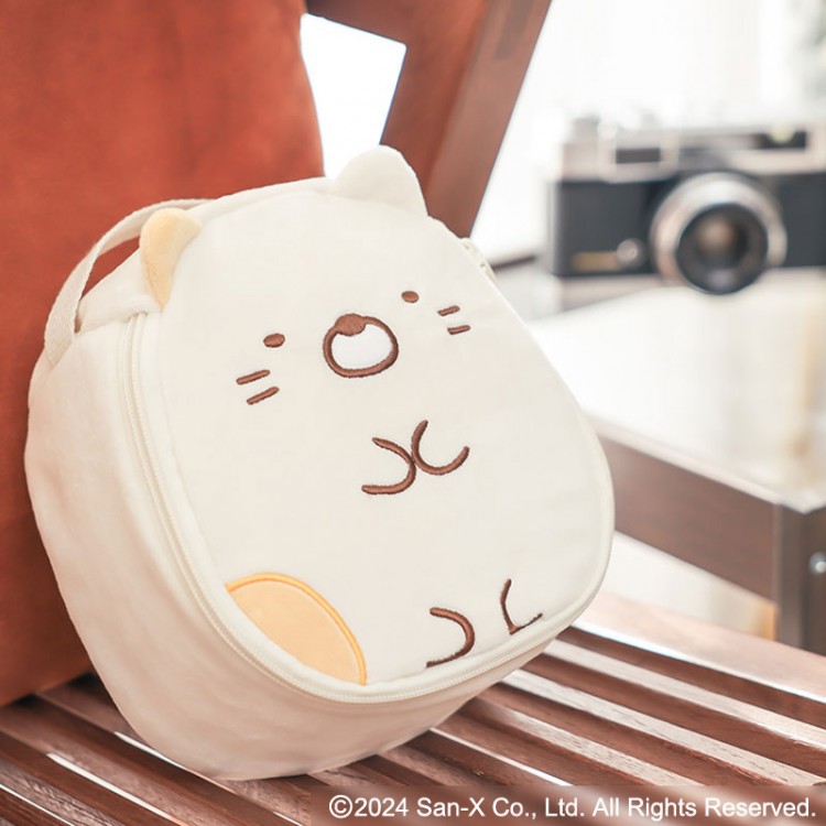 すみっコぐらし ふわふわおすわりポーチ ねこver.