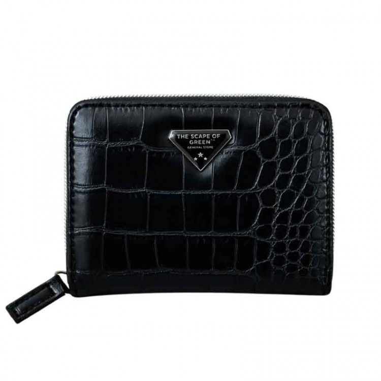 THE SCAPE OF GREEN やみつきサイフ クロコ柄 BLACK