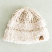 kippis ファーヤーンニット帽　オフホワイト