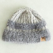 kippis ファーヤーンニット帽　グレー