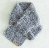 kippis ファーヤーンマフラー　グレー